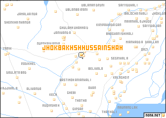 map of Jhok Bakhsh Hussain Shāh