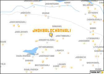 map of Jhok Balochānwāli