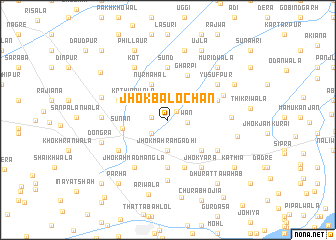 map of Jhok Balochān