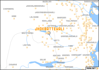 map of Jhok Battewāli