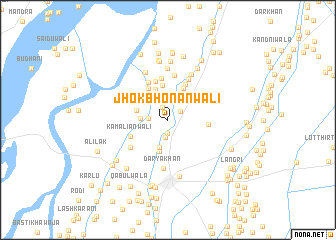 map of Jhok Bhonānwāli