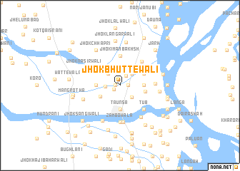 map of Jhok Bhuttewāli