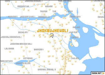 map of Jhok Bujhewāli