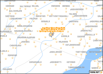 map of Jhok Burhān