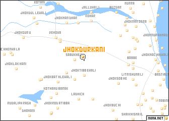 map of Jhok Durkāni
