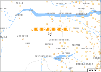 map of Jhok Hāji Bahārwāli