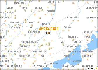 map of Jhok Jāgir