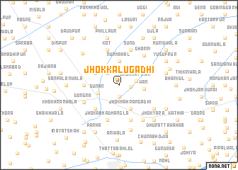 map of Jhok Kālu Gādhi