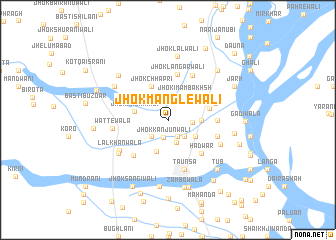 map of Jhok Manglewāli