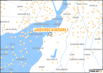 map of Jhok Mochiānwāli