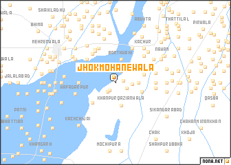 map of Jhok Mohānewāla