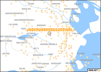 map of Jhok Muhammad Durrīwāli