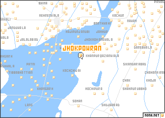 map of Jhok Powrān