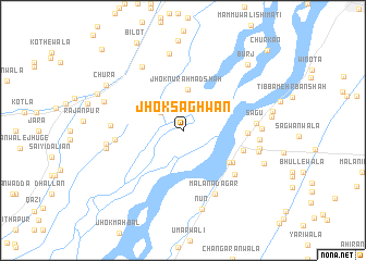 map of Jhok Sāghwān