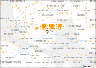 map of Jhok Sāhowāli