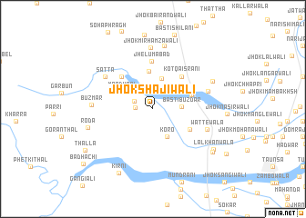 map of Jhok Shājiwāli