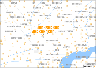 map of Jhok Shākar