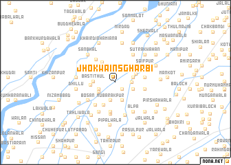 map of Jhok Wains Gharbi