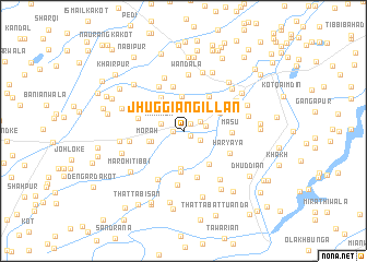 map of Jhuggiān Gillān