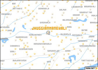 map of Jhuggiān Mānewāli