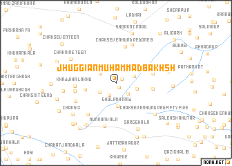 map of Jhuggiān Muhammad Bakhsh