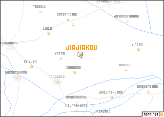 map of Jiajiakou