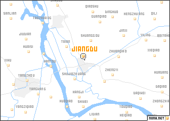 map of Jiangdu