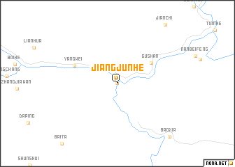 map of Jiangjunhe