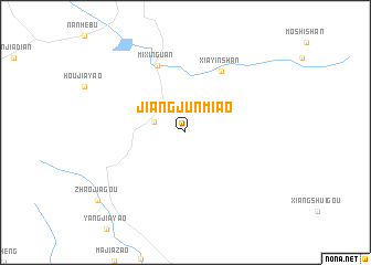 map of Jiangjunmiao