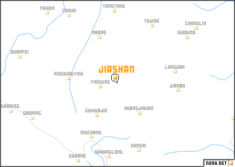 map of Jiashan