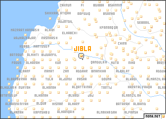 map of Jiblā