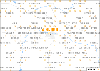 map of Jihlava