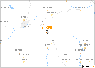 map of Jiken