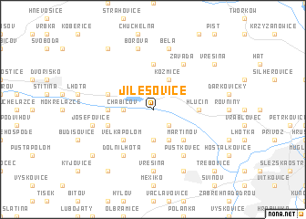 map of Jilešovice
