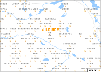 map of Jílovice