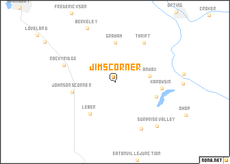 map of Jims Corner