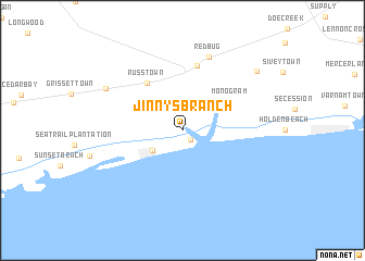 map of Jinnys Branch