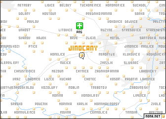 map of Jinočany