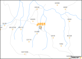 map of Jīrēn