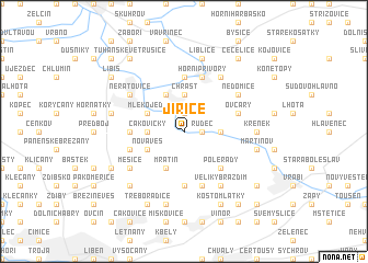 map of Jiřice