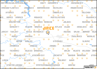 map of Jiřice