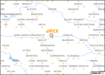 map of Jiřice