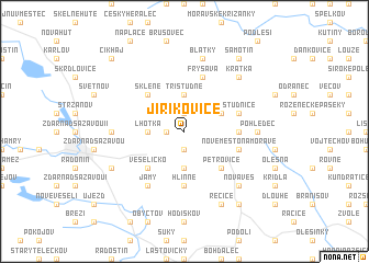 map of Jiříkovice