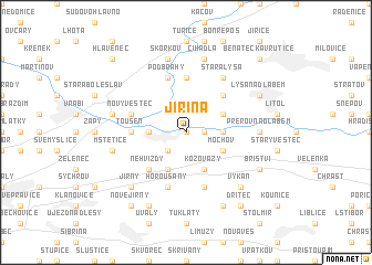 map of Jiřina