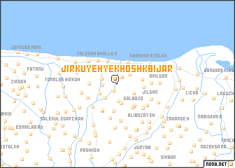 map of Jīrkūyeh-ye Khoshkbījār