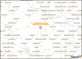 map of Jirský Dŭl