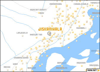 map of Jiskānīwāla