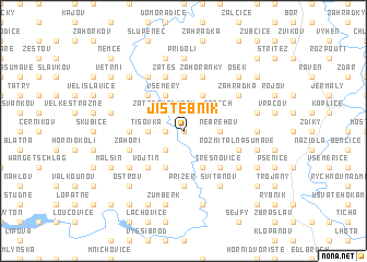 map of Jistebník