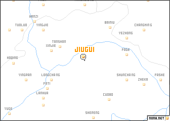 map of Jiugui
