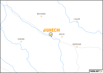 map of Jiuhechi